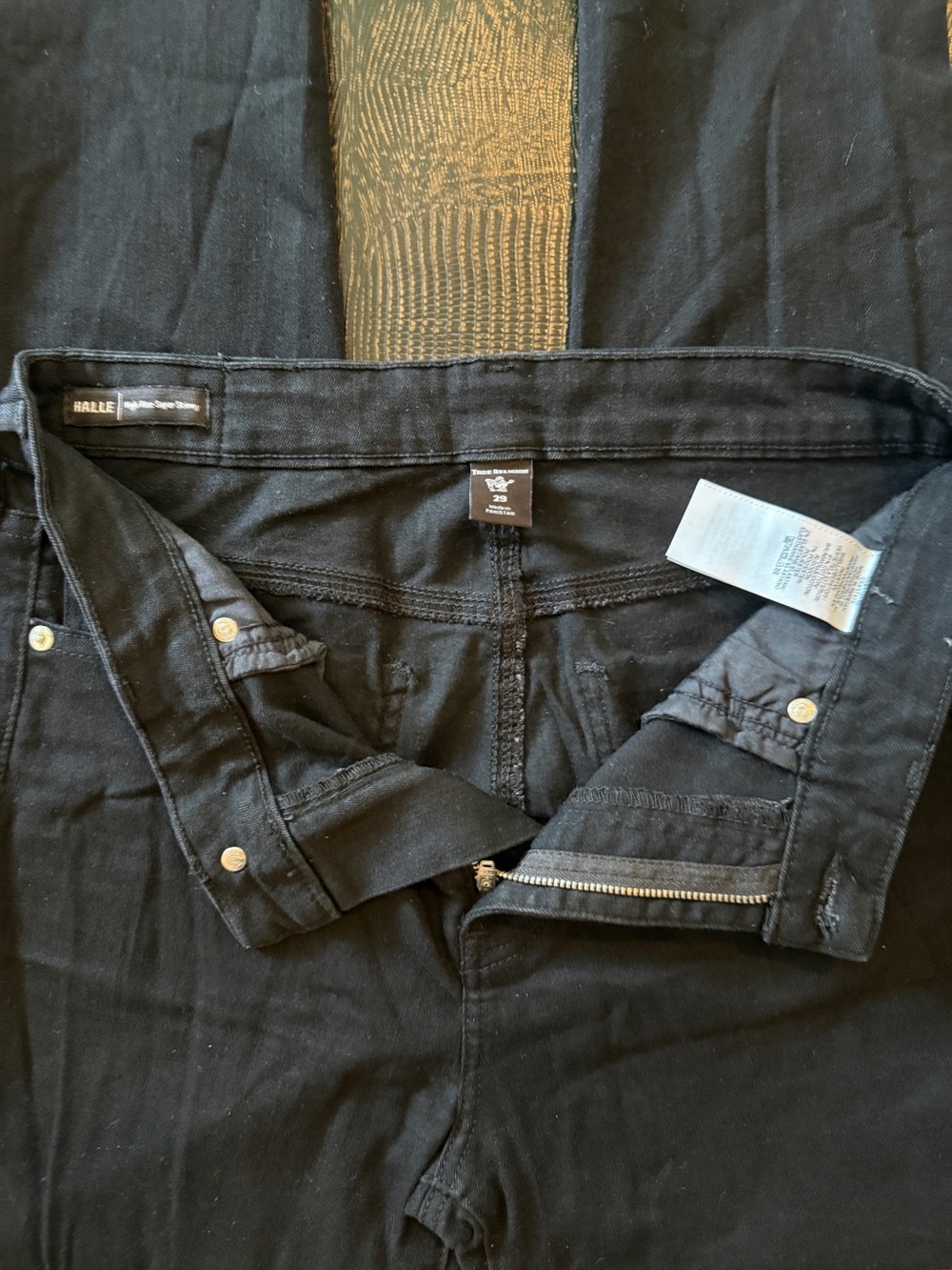 True Religion Halle High-Rise Super Skinny Jeans in Black 29” | GUC - Picture 4 of 12